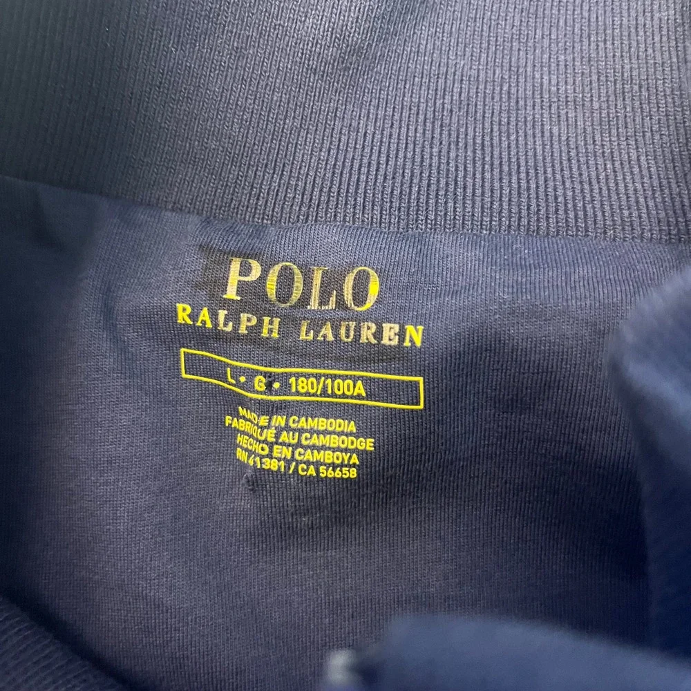Polo Ralph Lauren Mens Large US Open Big Pony Colorblock Zip‎ Track Jacket Flag